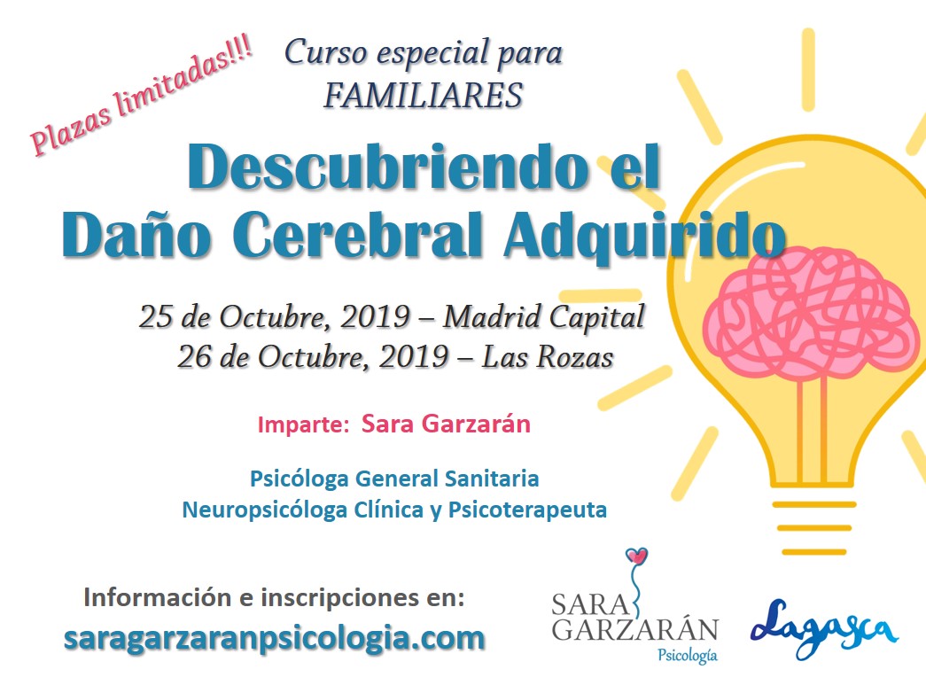 Cartel Curso Daño Cerebral Familias Las Rozas y Madrid